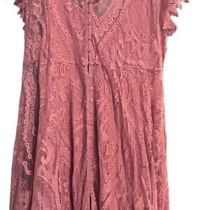 Torrid Dusty Rose Lace Dress